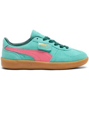 Puma Palermo Suede Sneaker in Aquatic-Dark Myrtle Teal Pink Suede 7